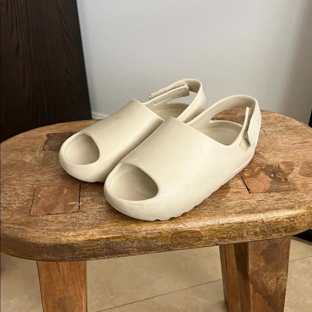 Kids Cream Slide Sandals